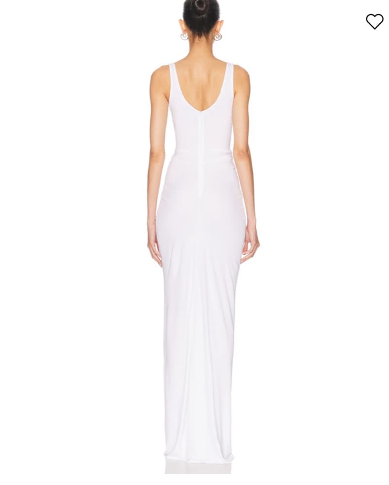 $995 Christopher Esber Drape Dress White - Image 6