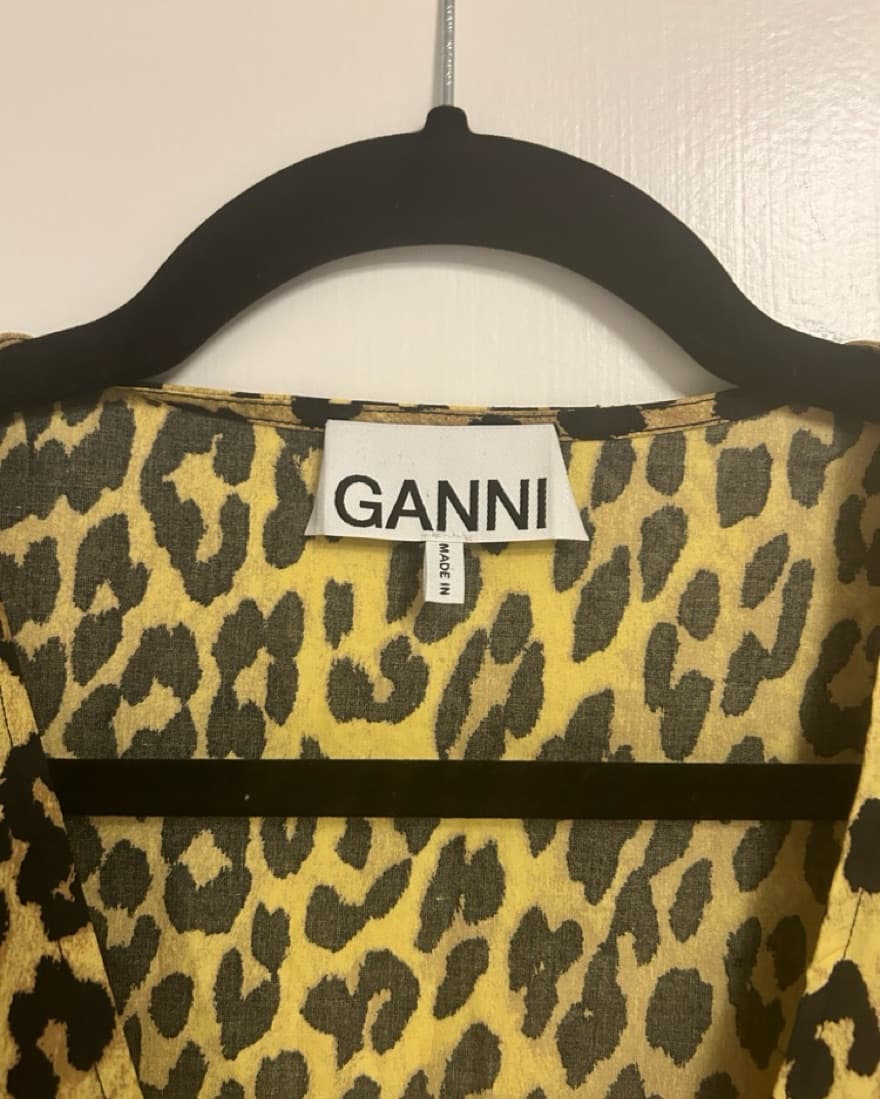Ganni Bijou Leopard Wrap Dress - Image 6
