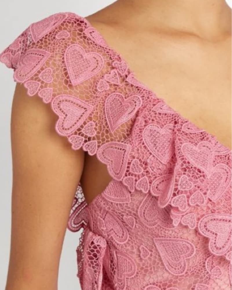 Miu Miu Heart-Macramé Lace Midi Dress  - Image 2