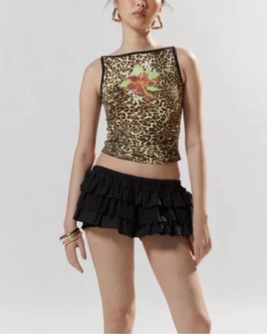 UO Leopard Print Boatneck Cami - Image 2