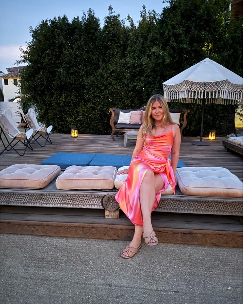 Pink And Orange Top And Skirt - Image 1