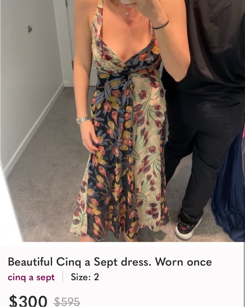 Beautiful Cinq a Sept Floral Midi Dress - Image 1