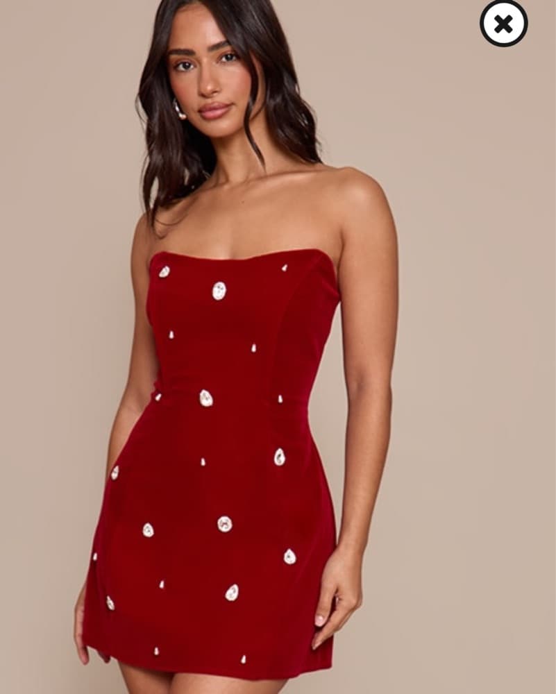 Red Jewel Dress - Image 2