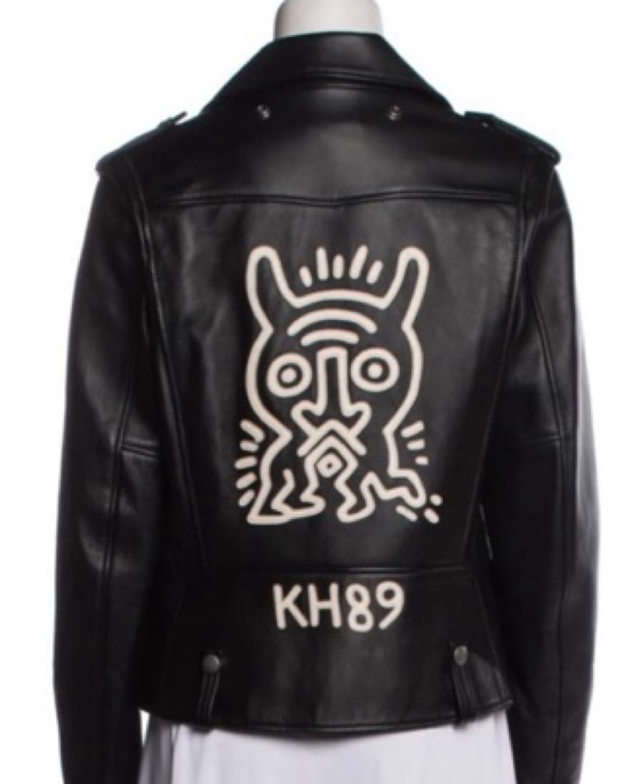 CoachxKeith Haring Black Leather Jacket - Image 2