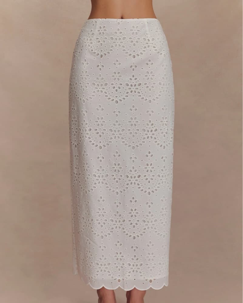 Elegant Eyelet Maxi Set - Image 5