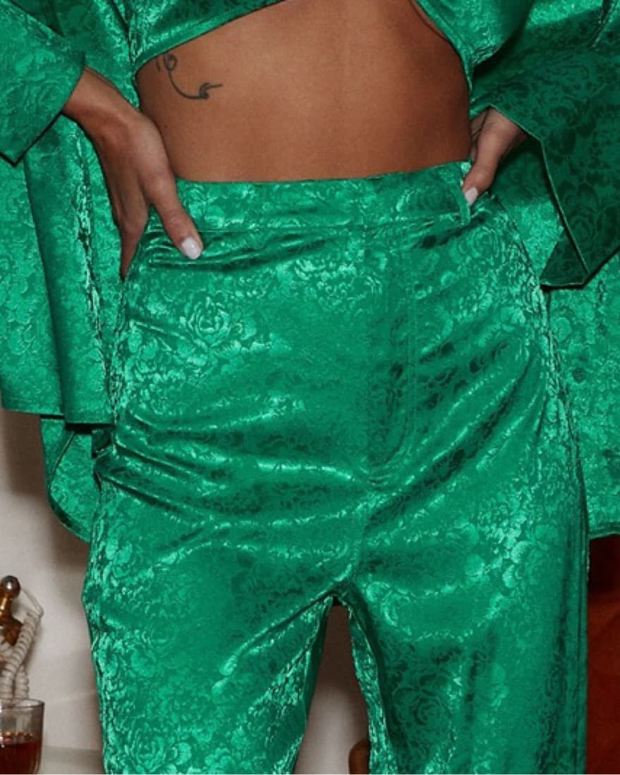 Emerald Green Satin Set - Image 4