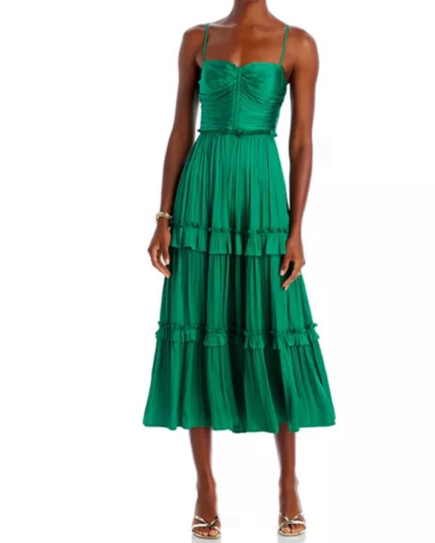 AQUA ruched top midi dress  - Image 1