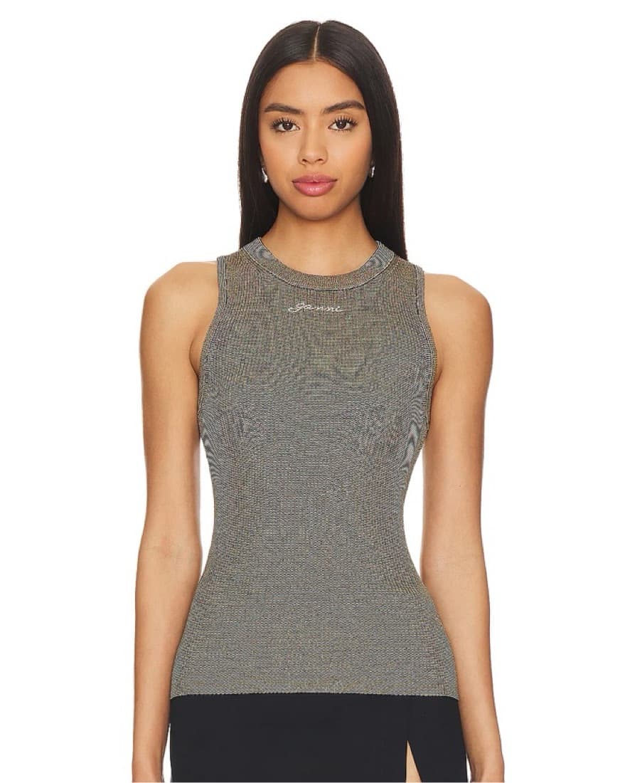 Ganni Sleeveless Top In Safari  - Image 1