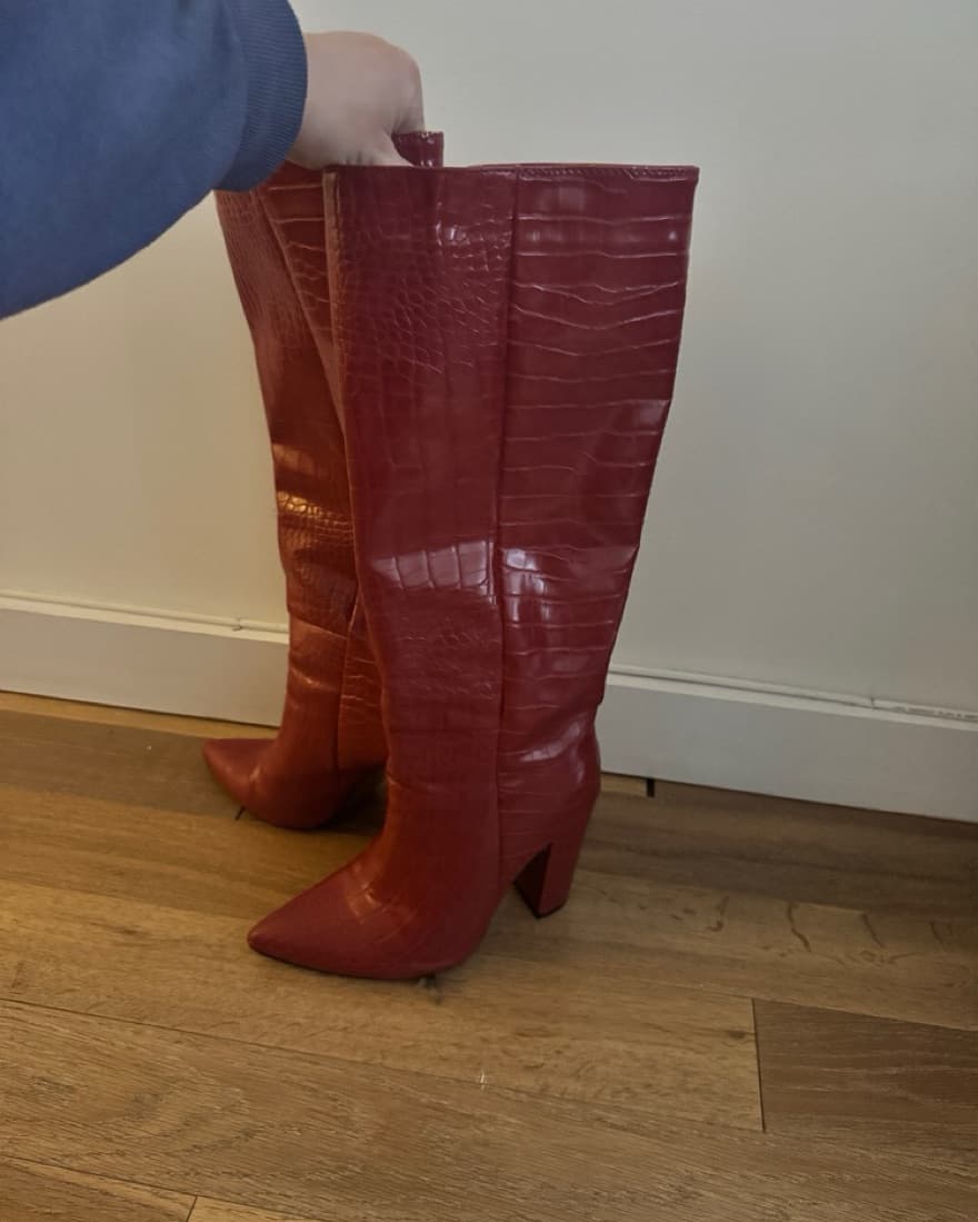 Red Snake Skin Boots - Image 3