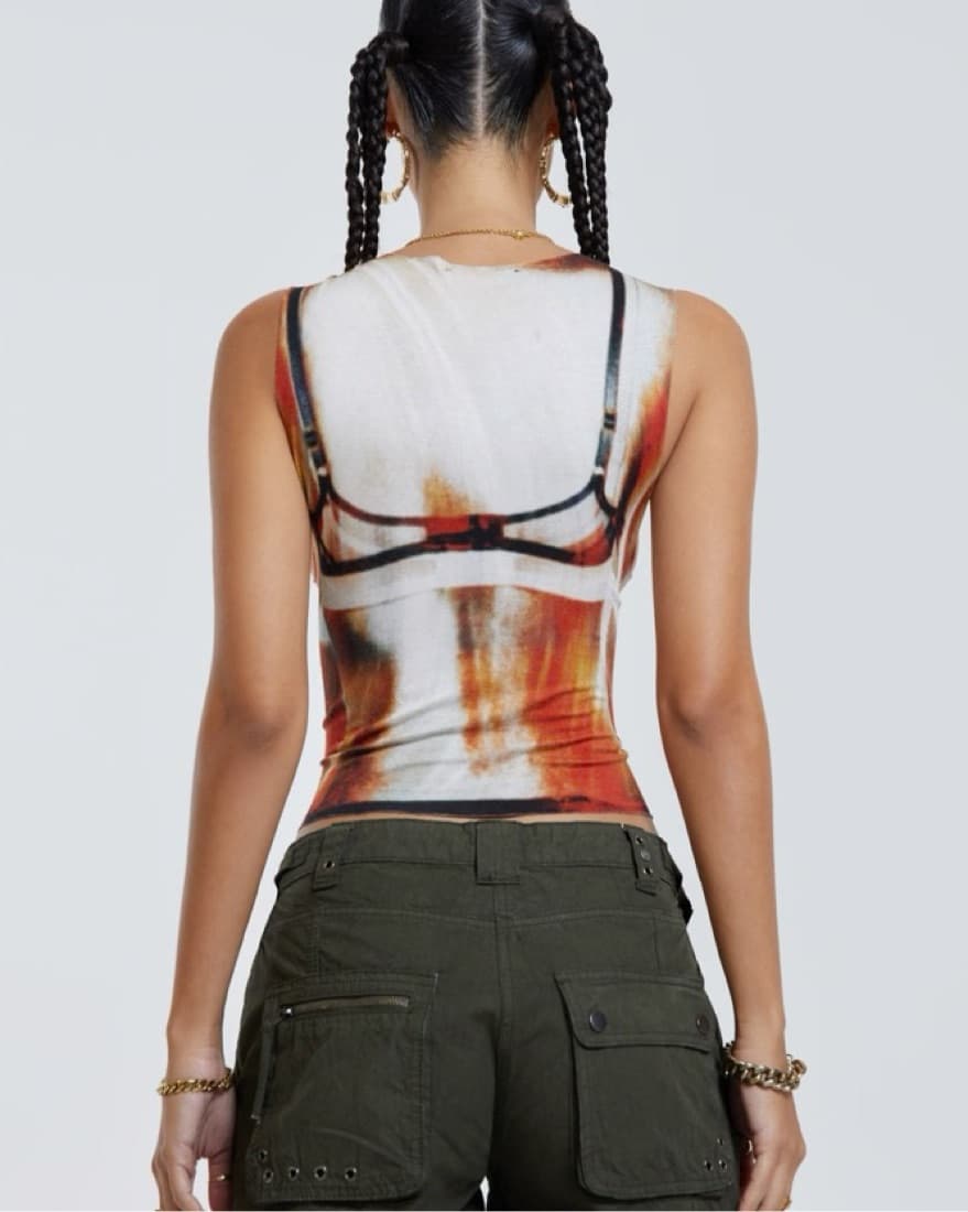 Bare All Illusion Print Tank - Image 2