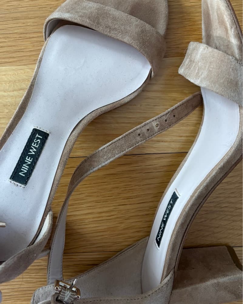 Nine West Nude Suede Heel - Image 2