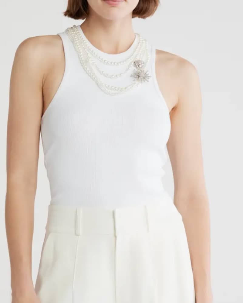 Cinq a Sept Lizzie Pearl Tank - Image 3