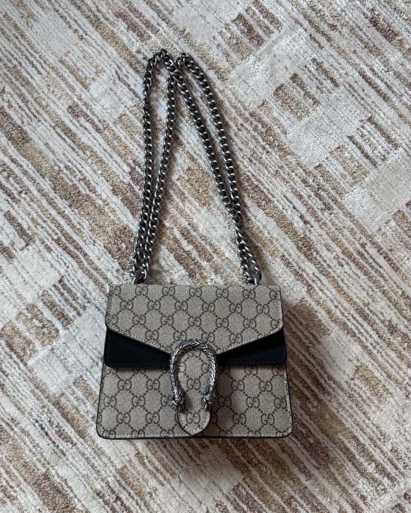 Gucci Black and Tan Purse - Image 1