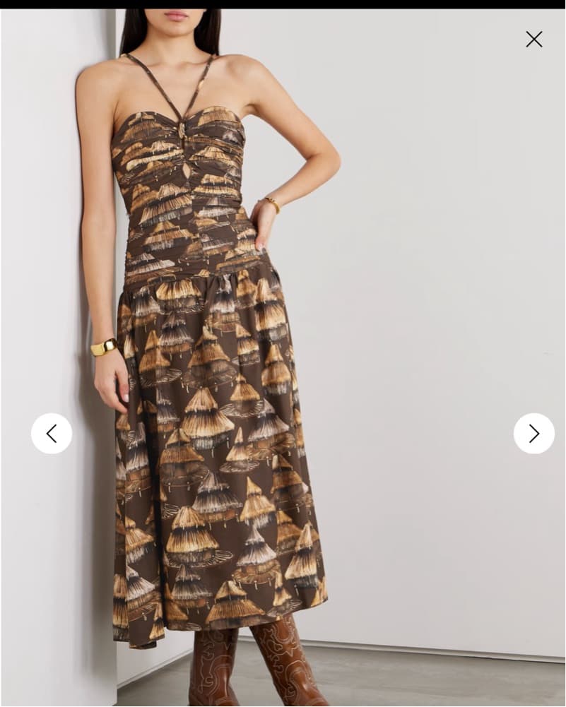 Farm Rio Brown Mushroom Dress - Image 1