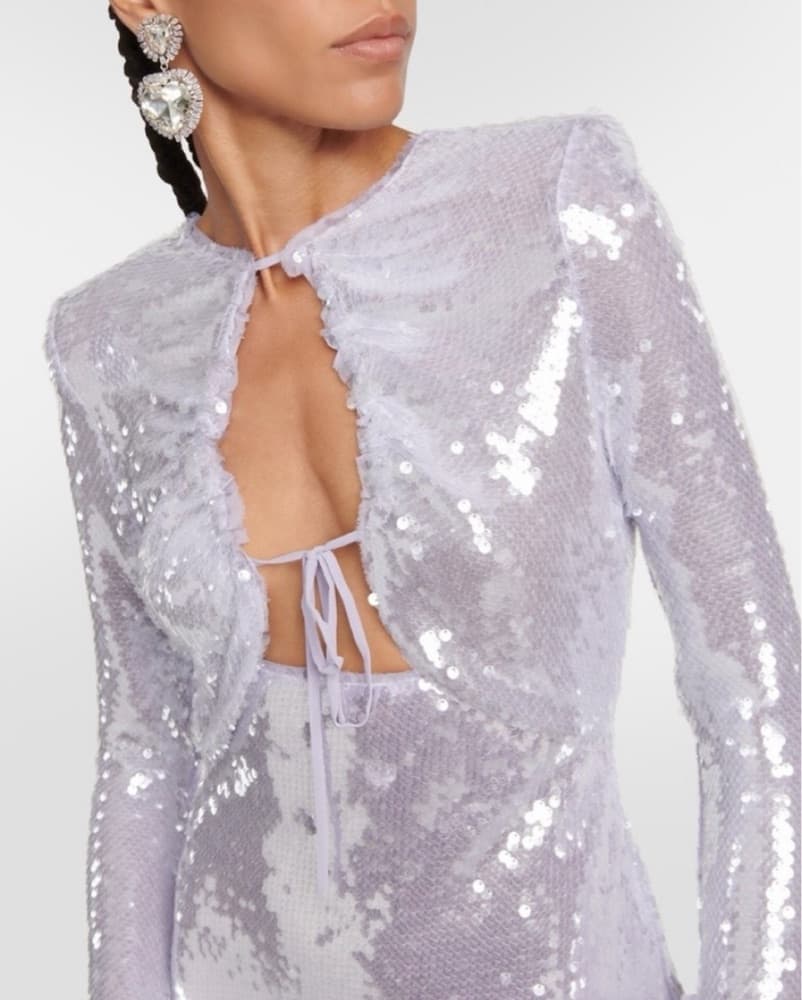 Self Portrait Sequin Mini Dress - Image 3