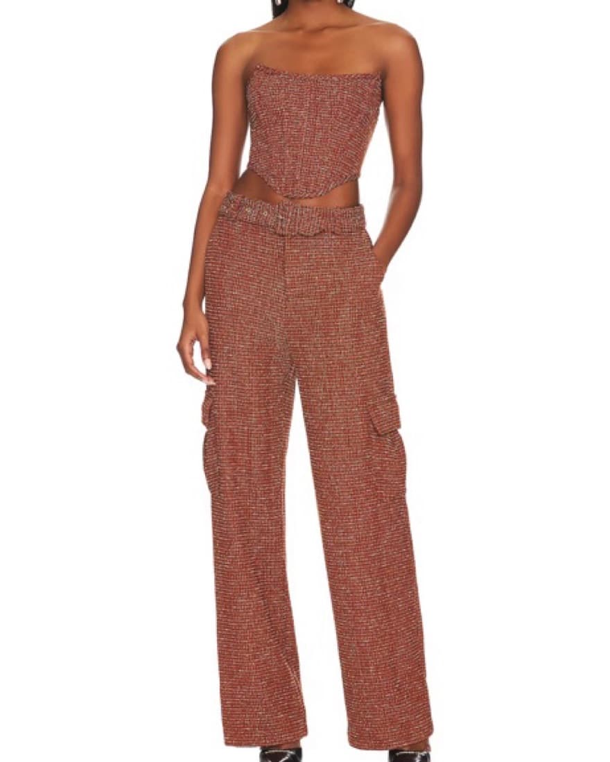 Tamsin Corset & Pants Set in Terracotta - Image 1
