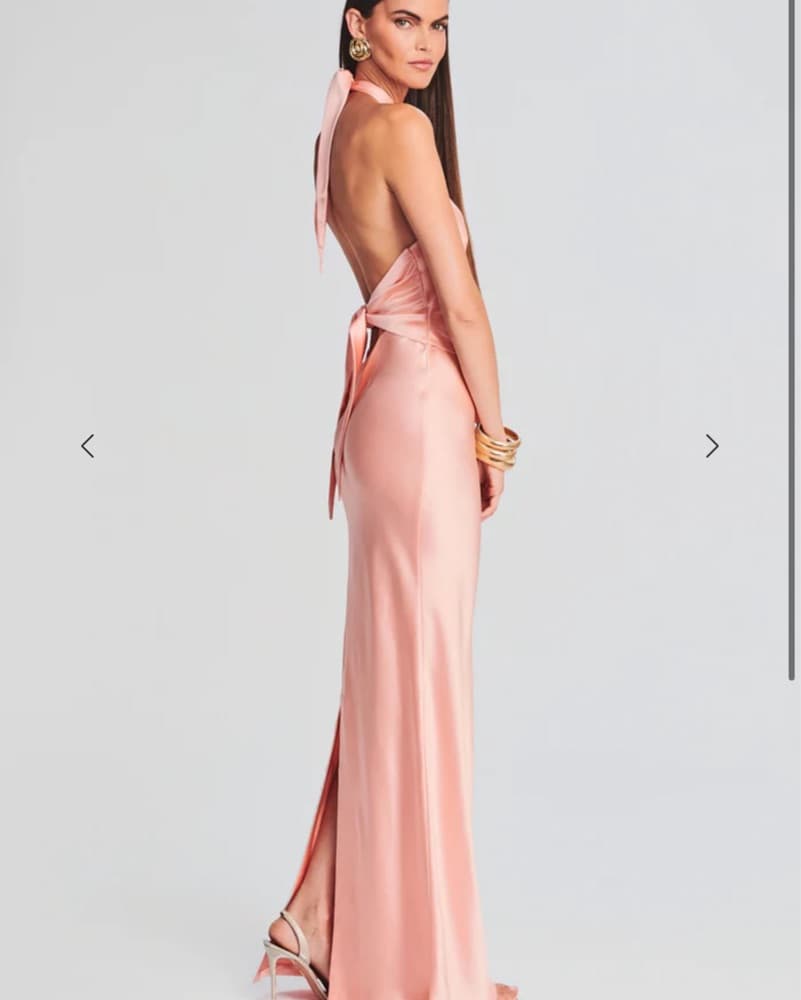 Retrofete peach/pink Dress - Image 2