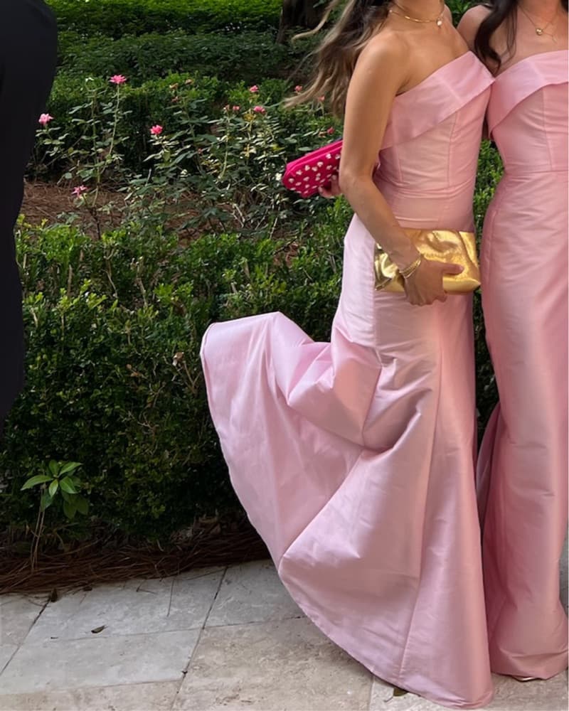 Baby Pink Bridesmaid Dress - Image 1