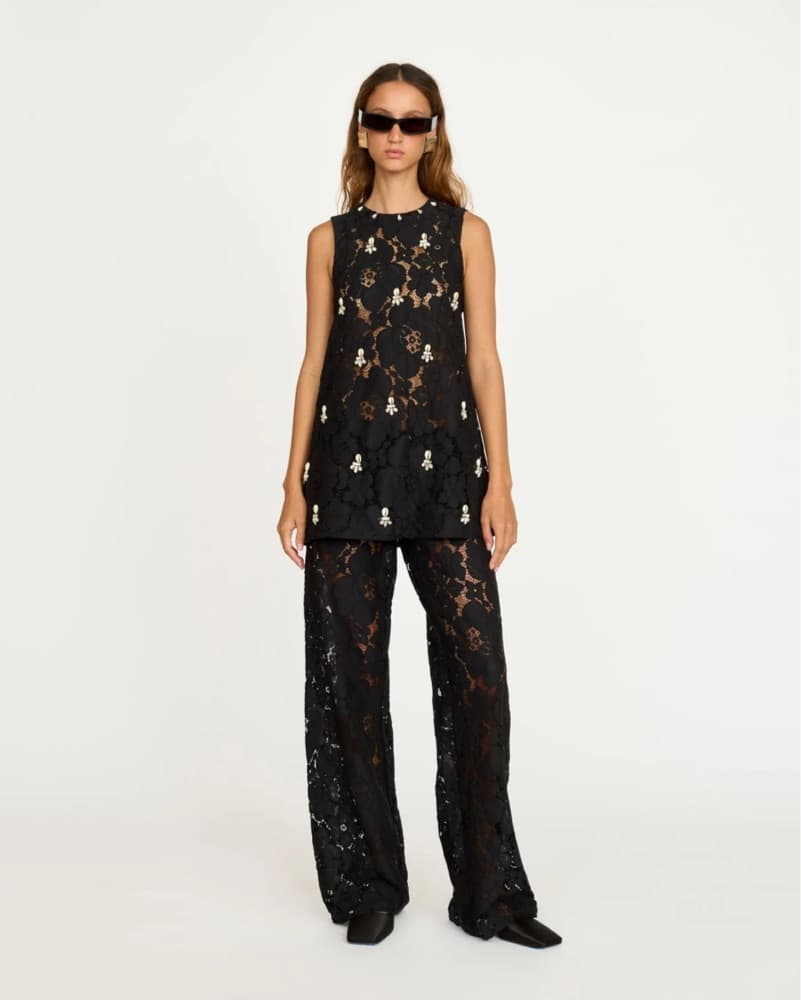 Éliou Black Lace Pants - Image 1