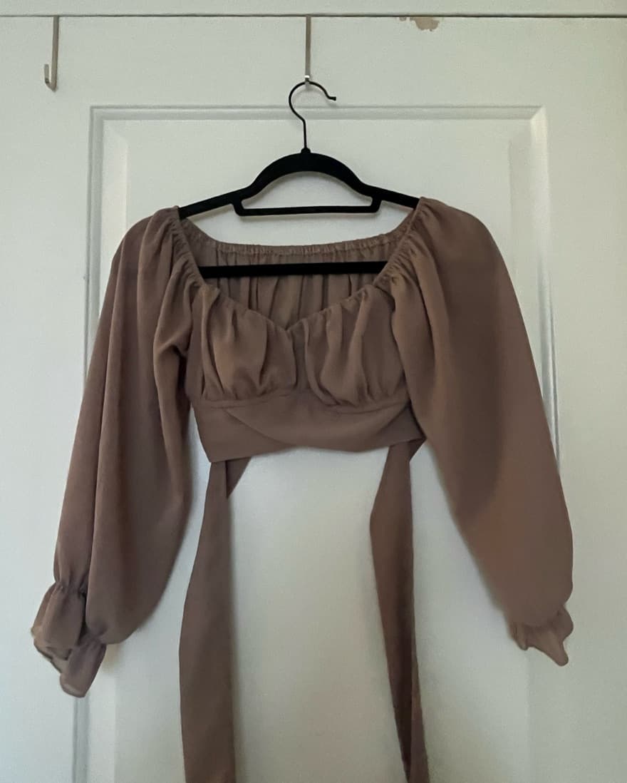 Mauve Chiffon Bra Top - Image 1