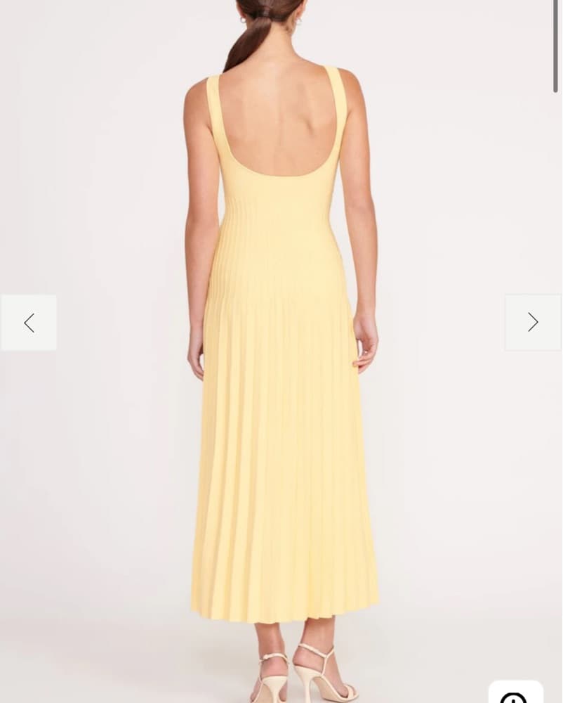 STAUD Ellison Dress Lemon Drop - Image 3