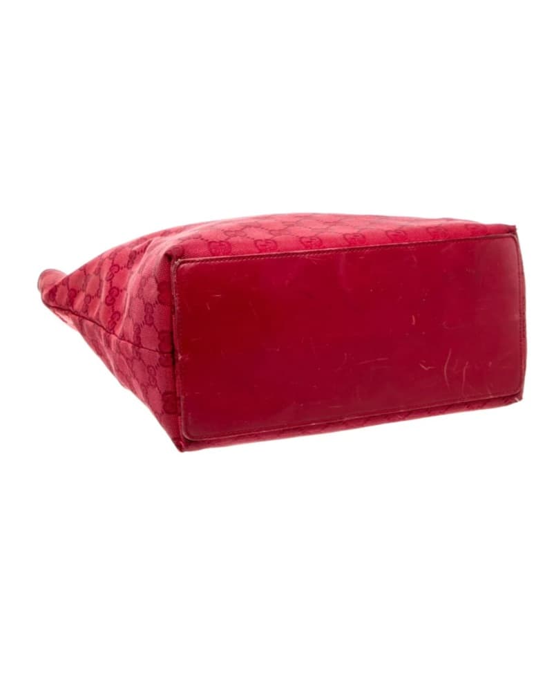 Gucci Vintage Canvas Tote Red - Image 2