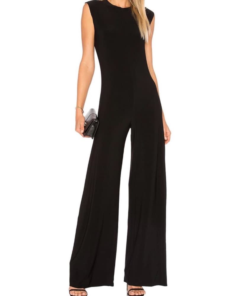Norma Kamali Sleeveless Black Jumpsuit - Image 1