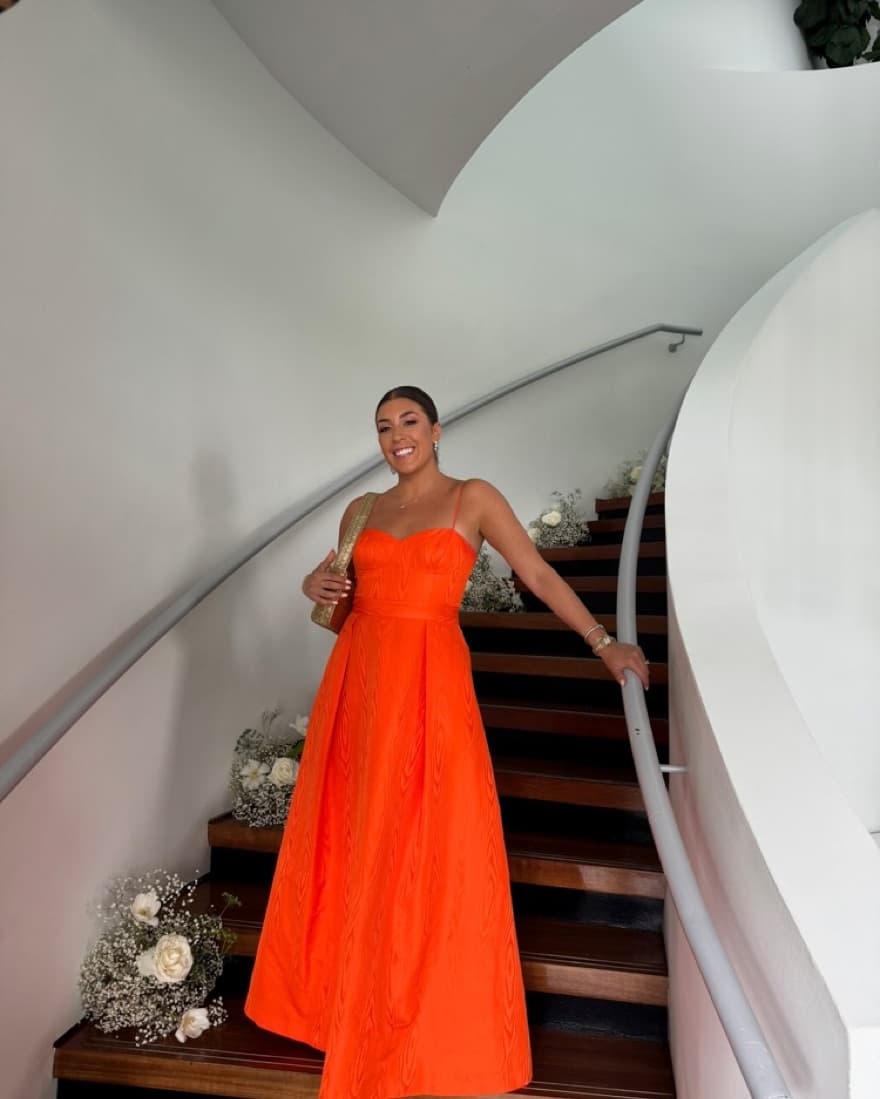 Orange Maxi Dress - Image 1