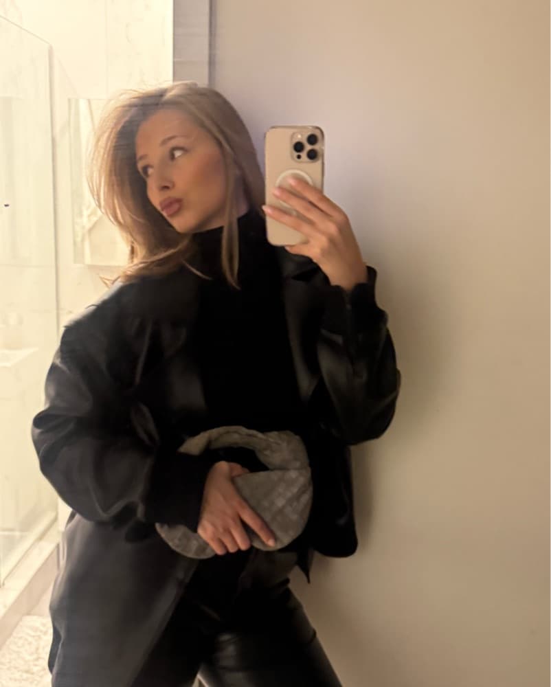 NORMA KAMALI Oversized Moto Jacket in Bl - Image 4