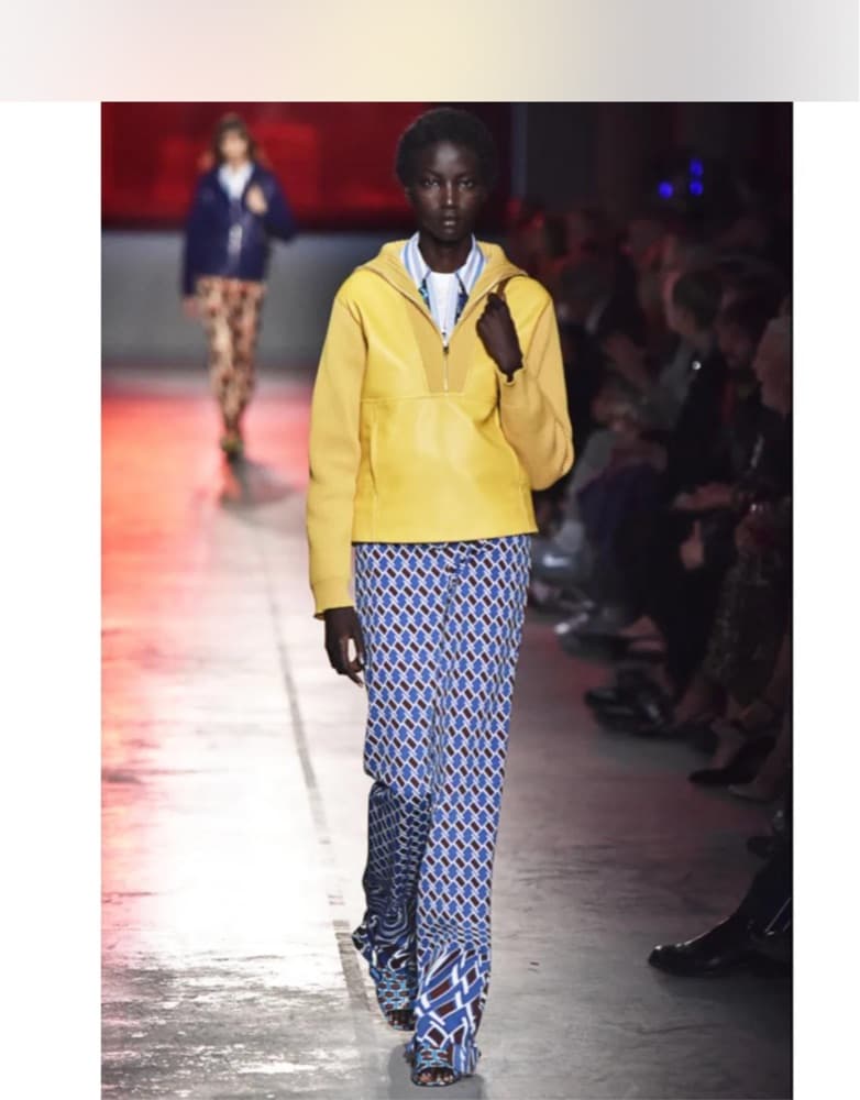 Prada Geometric Belted High Waisted Flar - Image 1