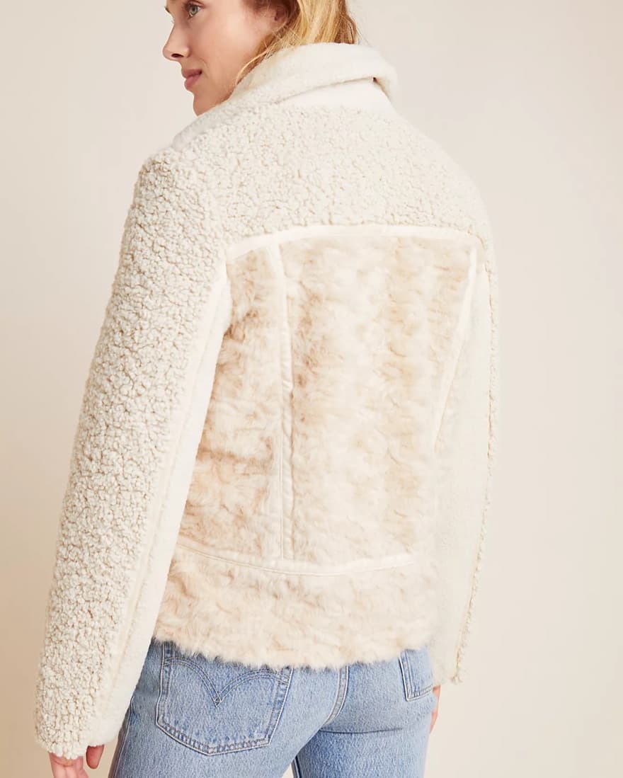 Anthropologie Marrakech Fur Moto Jacket - Image 4