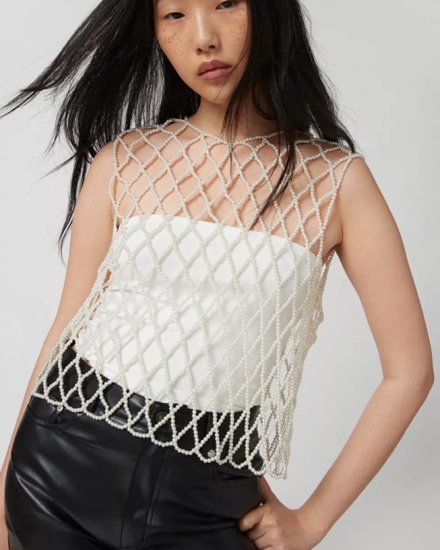 Urban Outfitters Pearl Open Back Top - Image 2