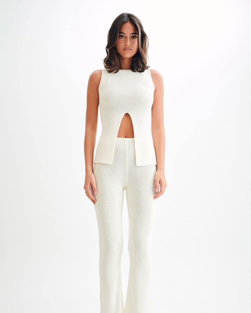 Ridley Knit Meshki Set In Ivory - Image 1