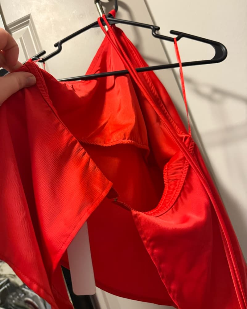 Vibrant Red Halter Top - Image 2