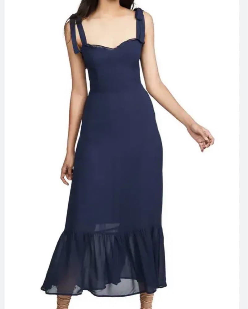 Reformation Navy Dress - Image 1