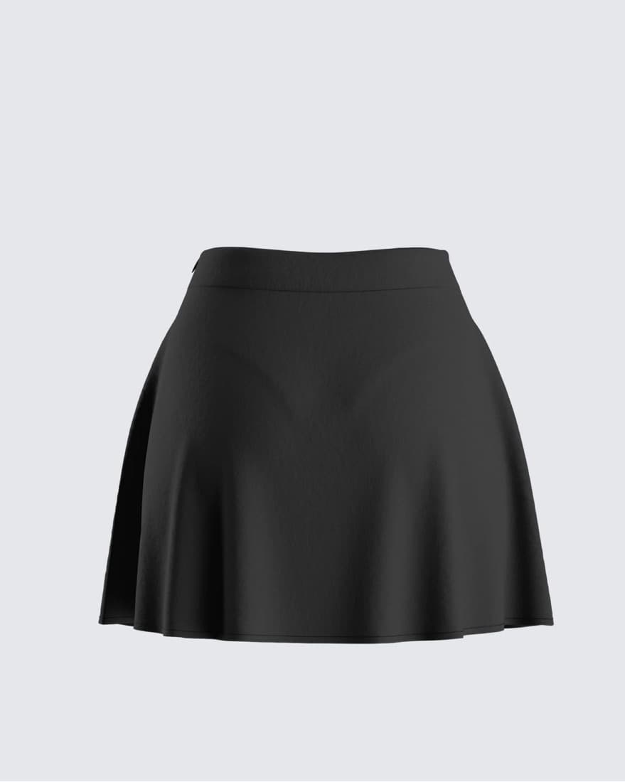 Meera Black High Wasted Skirt - Image 2