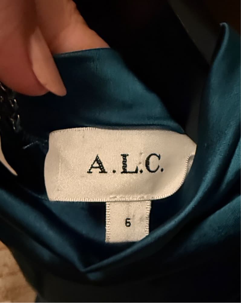 ALC Emerald Green Slip Dress - Image 5