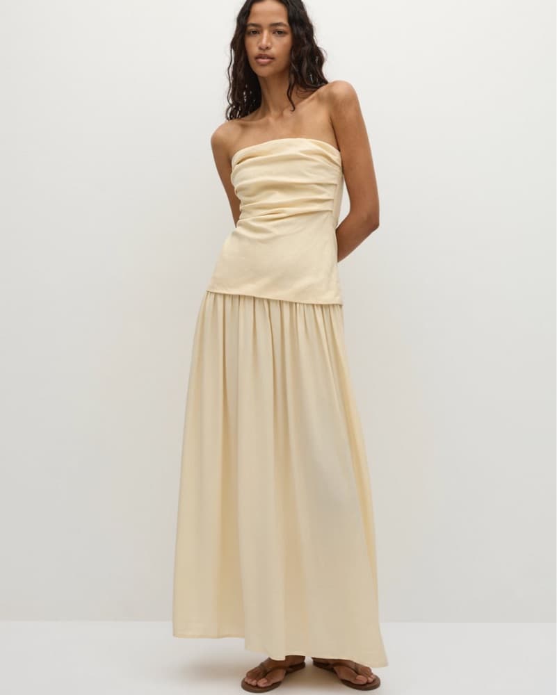 Faithfull Strapless Butter Dress Size S - Image 1