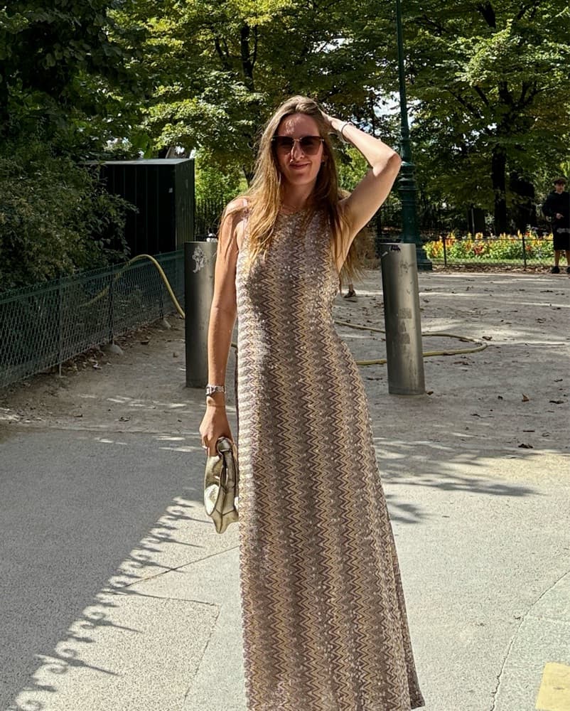Elegant Patterned Maxi Dress - Image 4
