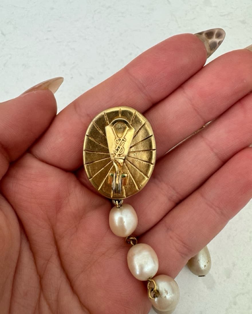Vintage YSL Earrings - Image 2