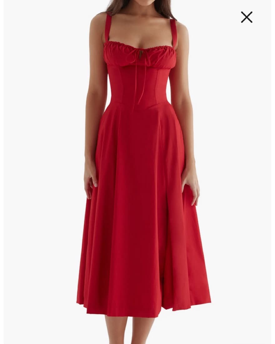 Carmen Red House Of Cb Dress Petite - Image 1