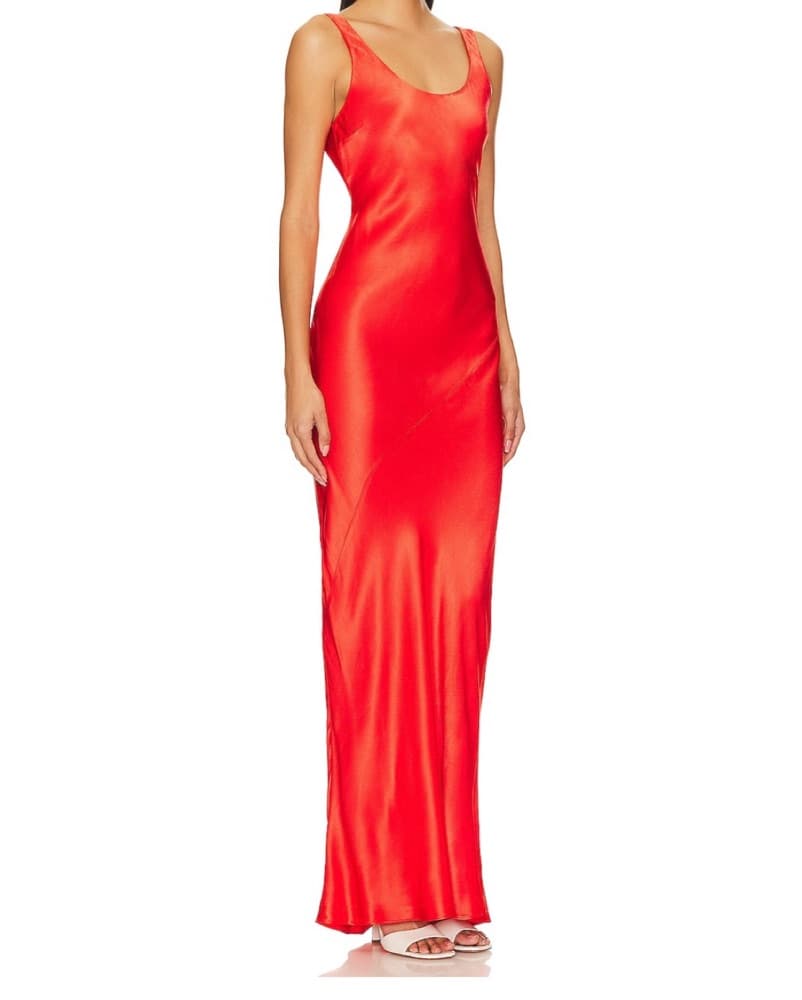 Adelyn Bias Dress in Red - Line & Dot - Image 2