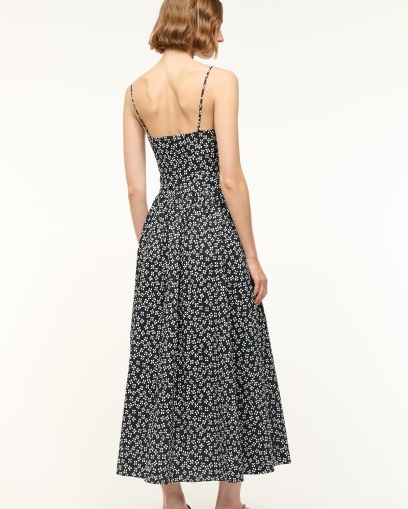 STAUD DENA DRESS BLACK WOODBLOCK FLORAL  - Image 4