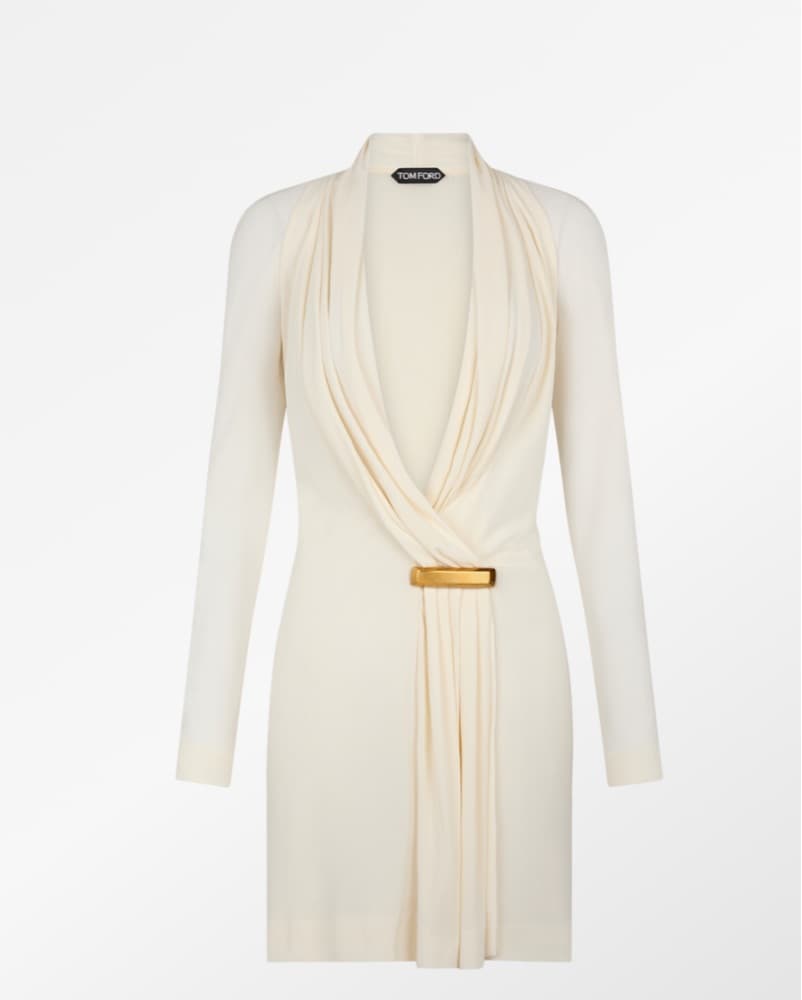 Tom Ford Long Sleeve Gold Bar Dress - Image 4