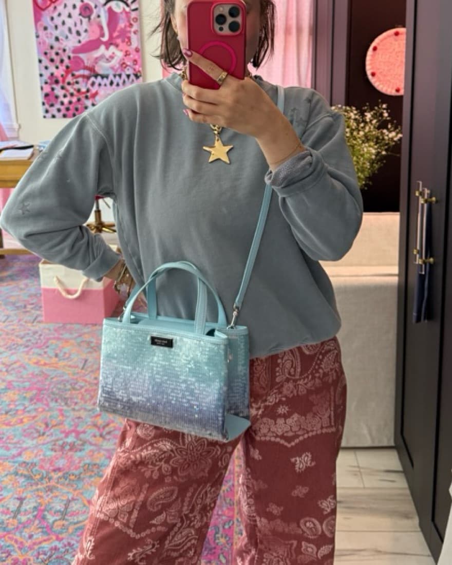 Kate Spade Blue Sequin Mermaid Bag - Image 6