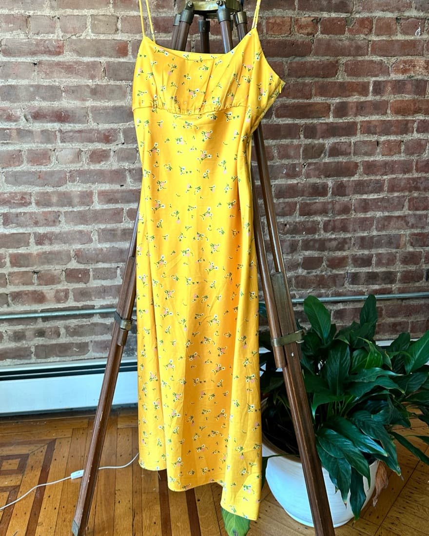 Kourt Yellow Floral Dress - Image 3