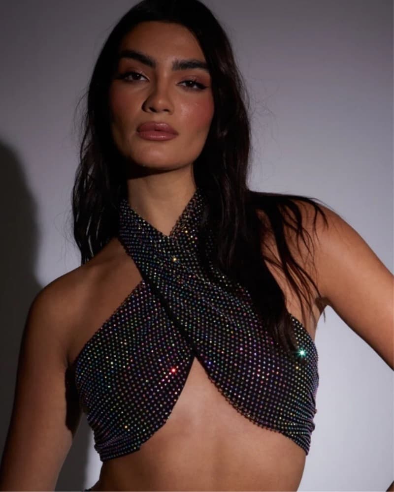 SLA The Label Black Freddie Diamond Top - Image 3