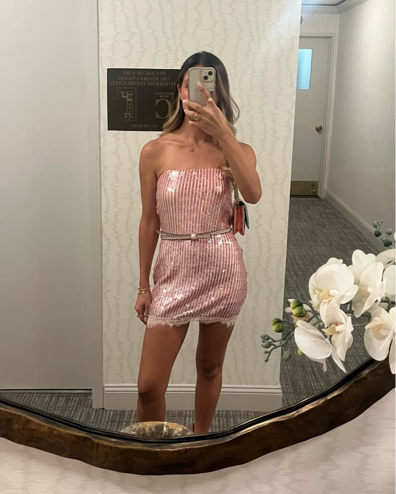 LOVE SHACK FANCY SEQUIN MINI DRESS - Image 5