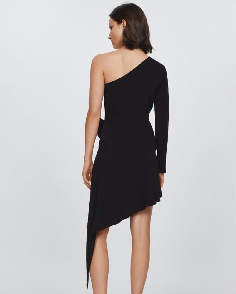 Mango One Shoulder Rosette Dress - Image 2