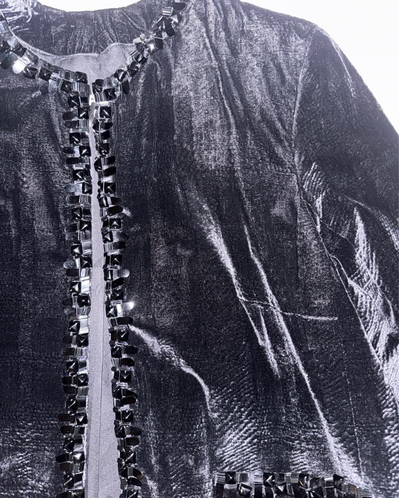 Chanel 2013 Black Sequin Velour Jacket - Image 5